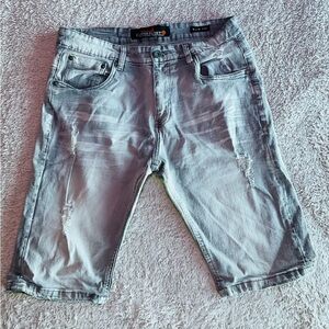 Men's Distressed Denim Shorts Size 34